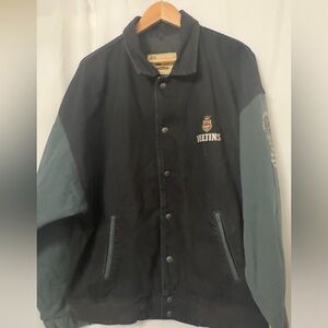 Black and Green denim Men's Jacket XL